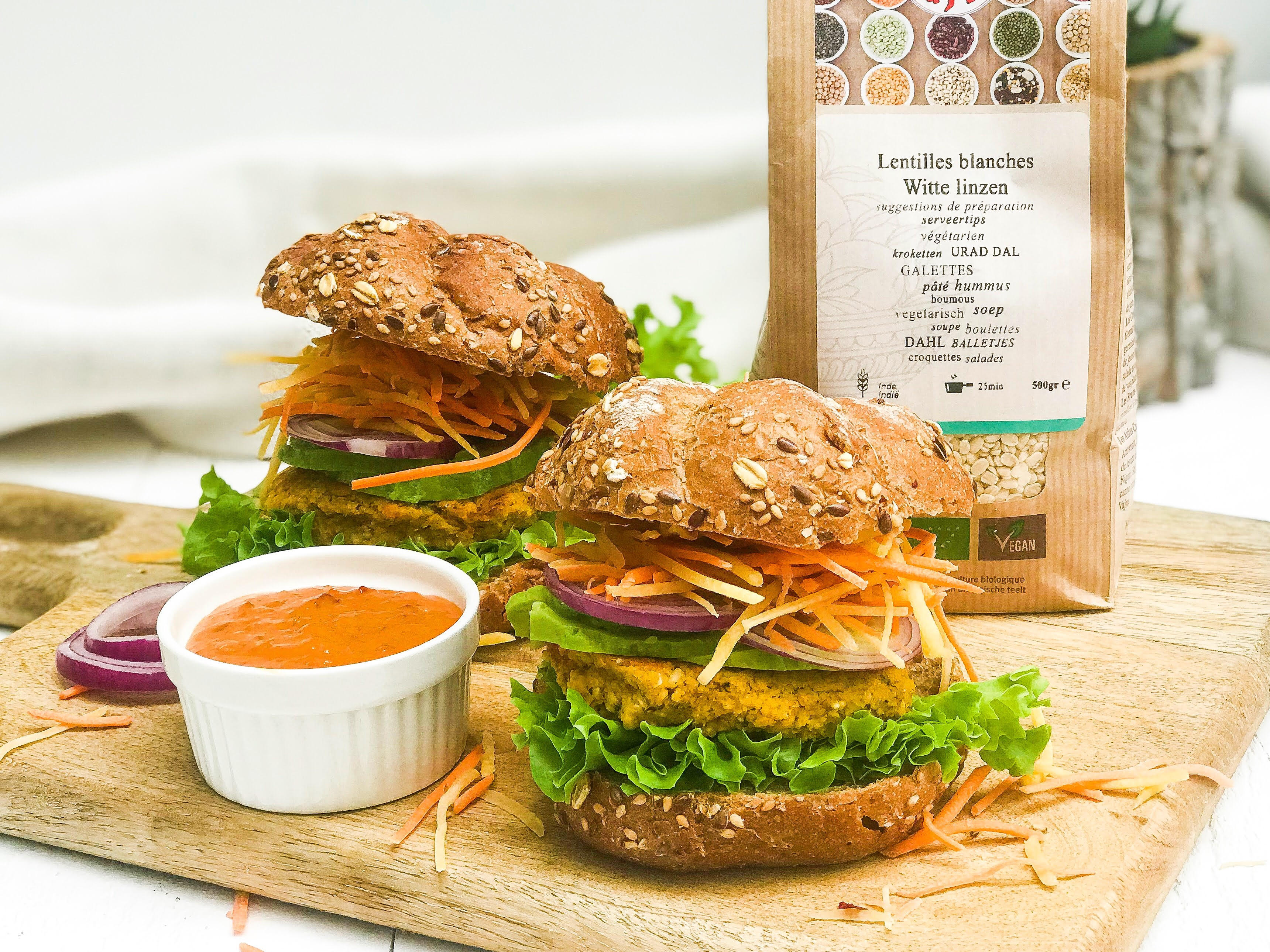 Delicious vegan burger from Vajra